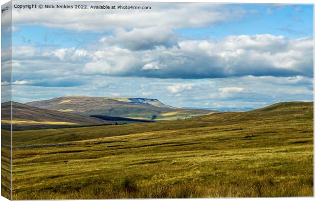Wild Boar Fell from the Coal Road Cumbria Canvas Print by Nick Jenkins