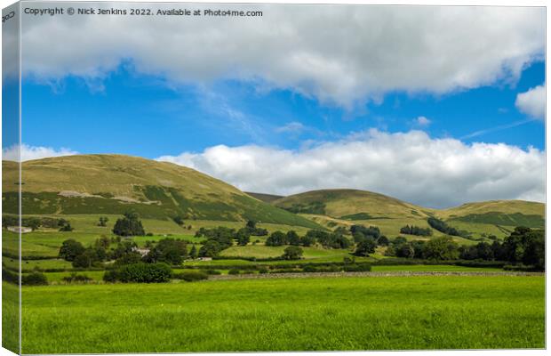 Howgill Fells Southern Outliers Cumbria Canvas Print by Nick Jenkins