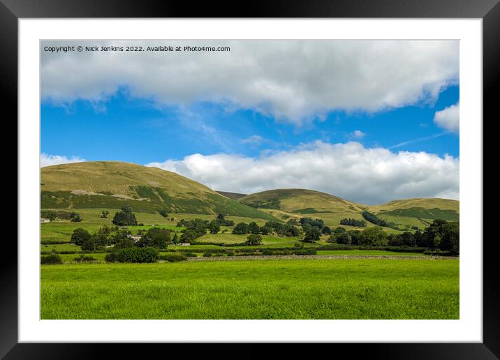Howgill Fells Southern Outliers Cumbria Framed Mounted Print by Nick Jenkins