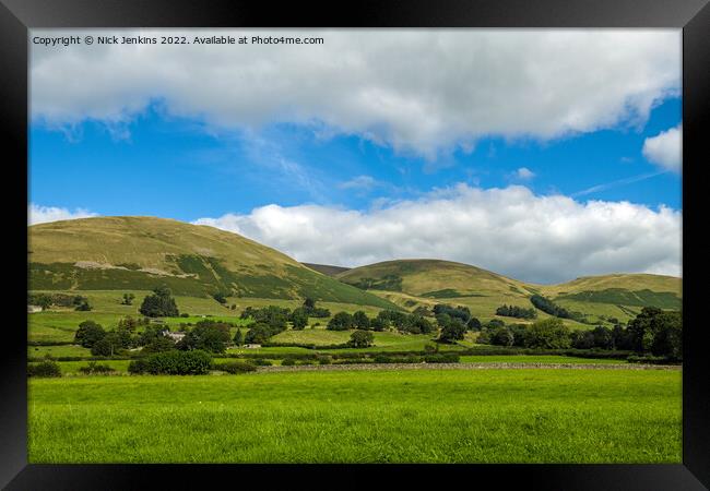 Howgill Fells Southern Outliers Cumbria Framed Print by Nick Jenkins