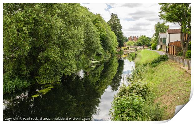 River Welland in Spalding Lincolnshire Print by Pearl Bucknall