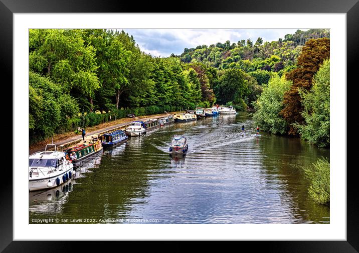 The Thames From Goring Bridge Framed Mounted Print by Ian Lewis