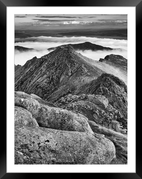 Cir Mhor, from Goatfell Framed Mounted Print by Gavin Liddle