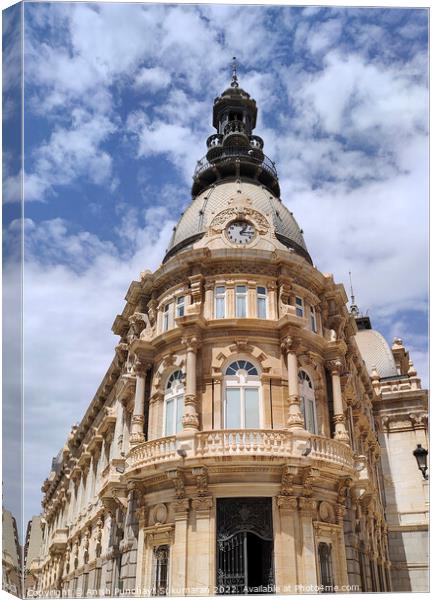 CARTAGENA, SPAIN april 1 2022 view of Ayuntamiento de Cartagena in Spain Canvas Print by Anish Punchayil Sukumaran