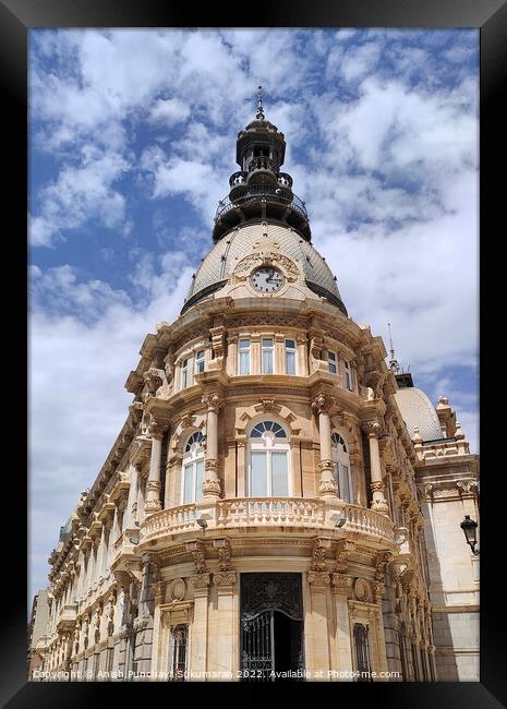 CARTAGENA, SPAIN april 1 2022 view of Ayuntamiento de Cartagena in Spain Framed Print by Anish Punchayil Sukumaran