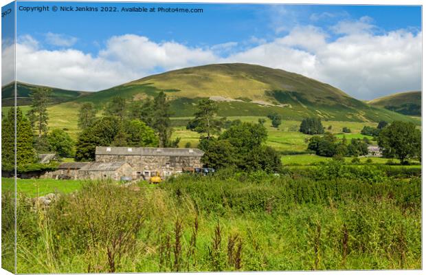 Knott Southern Edge of Howgills Canvas Print by Nick Jenkins