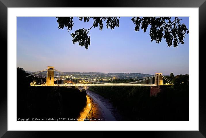 Clifton Suspension Bridge - Early Morning Framed Mounted Print by Graham Lathbury