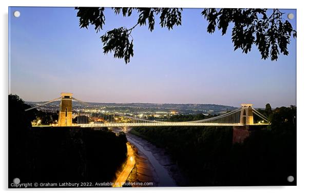 Clifton Suspension Bridge - Early Morning Acrylic by Graham Lathbury