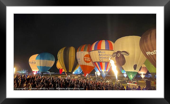 Bristol International balloon Fiesta Framed Mounted Print by Graham Lathbury