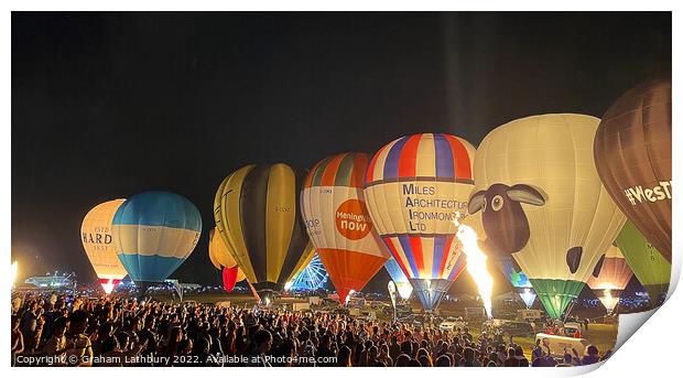 Bristol International balloon Fiesta Print by Graham Lathbury