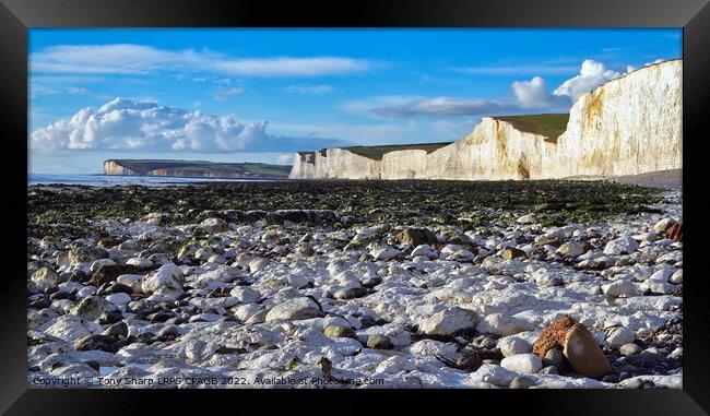 THE SEVEN SISTERS FROM BIRLING GAP Framed Print by Tony Sharp LRPS CPAGB
