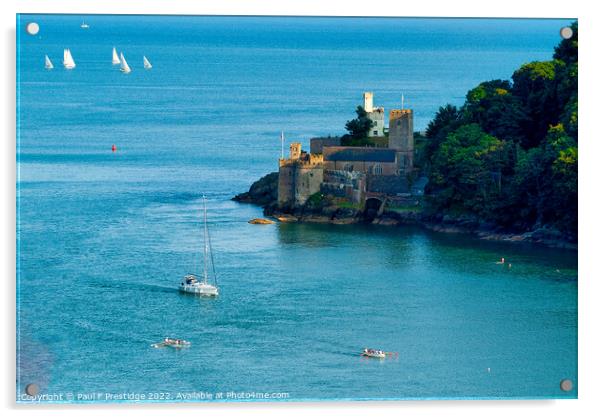 Majestic Fortification on the River Mouth Acrylic by Paul F Prestidge