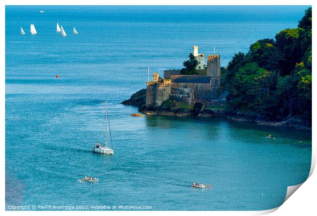 Majestic Fortification on the River Mouth Print by Paul F Prestidge