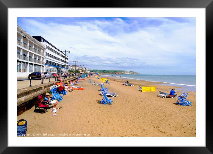 Sandown central beach Isle of Wight. Framed Mounted Print by john hill