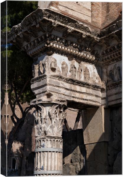 Le Colonnacce at Forum of Nerva in Rome Canvas Print by Artur Bogacki