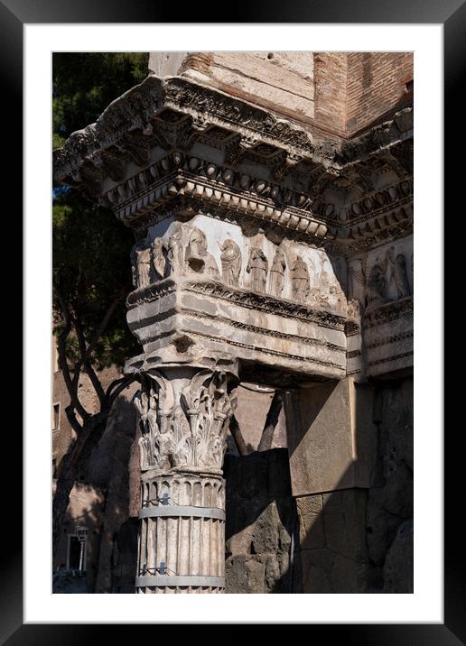 Le Colonnacce at Forum of Nerva in Rome Framed Mounted Print by Artur Bogacki