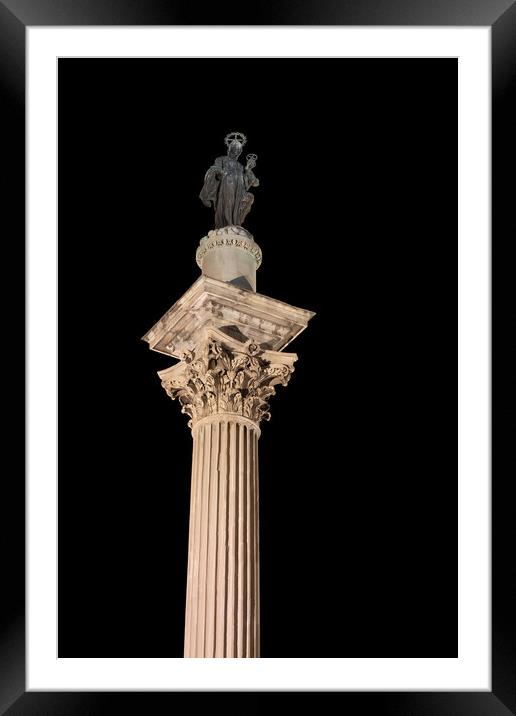 Column of Peace in Rome at Night Framed Mounted Print by Artur Bogacki