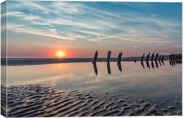 A Breathtaking Sunset at South Walney Canvas Print by James Marsden