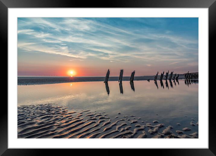 A Breathtaking Sunset at South Walney Framed Mounted Print by James Marsden