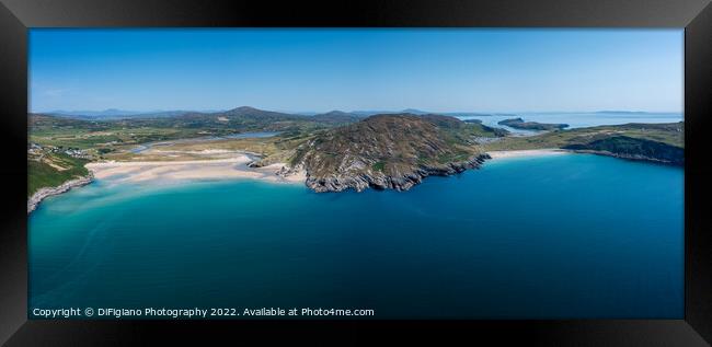 Barley Cove Panorama Framed Print by DiFigiano Photography