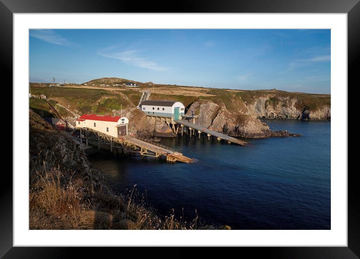 RNLI St Davids Lifeboat Station Framed Mounted Print by Leighton Collins