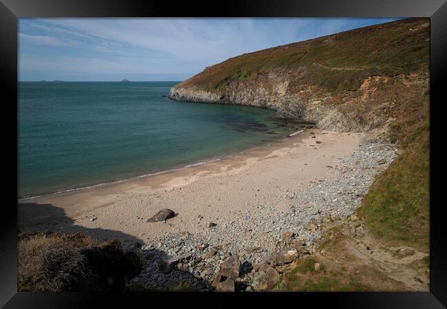 Porthmelgan Beach Framed Print by Leighton Collins