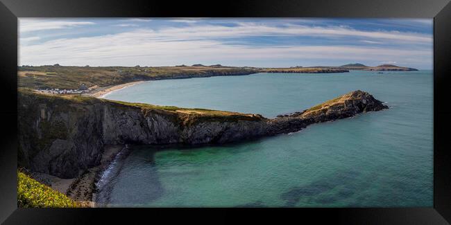 Rugged Pembrokeshire coastline Framed Print by Leighton Collins