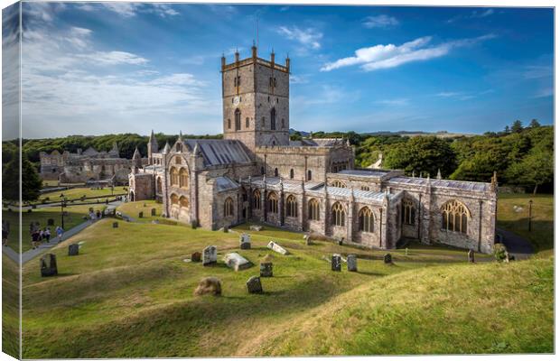 St Davids Cathedral Canvas Print by Leighton Collins