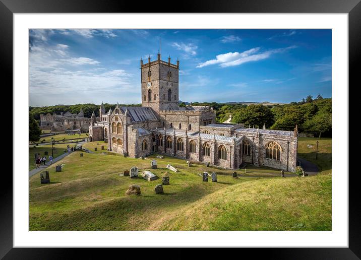 St Davids Cathedral Framed Mounted Print by Leighton Collins