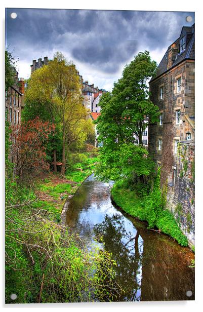 Water of Leith at Dean Village Acrylic by Tom Gomez