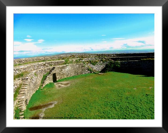 Walls of Grianan of Aileach Framed Mounted Print by Stephanie Moore