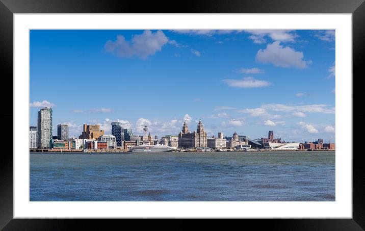 World Voyager cruise ship on the Liverpool waterfront Framed Mounted Print by Jason Wells