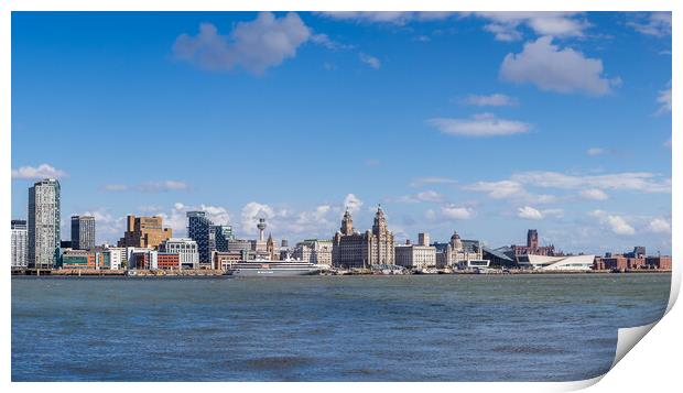 World Voyager cruise ship on the Liverpool waterfront Print by Jason Wells