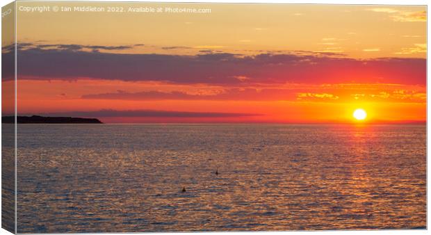 Adriatic Sunset Canvas Print by Ian Middleton