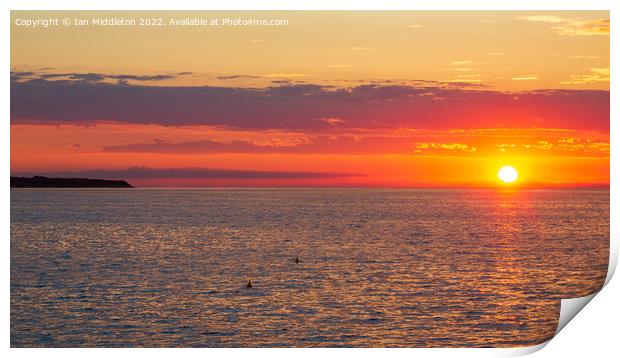 Adriatic Sunset Print by Ian Middleton