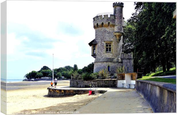 The Majestic Appley Tower Overlooks Ryde Beach Canvas Print by john hill