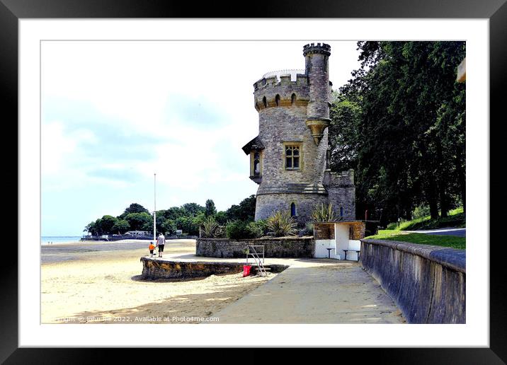 The Majestic Appley Tower Overlooks Ryde Beach Framed Mounted Print by john hill