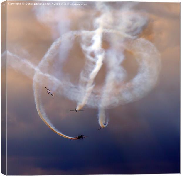 The Blades in Action at Bournemouth Airshow Canvas Print by Derek Daniel