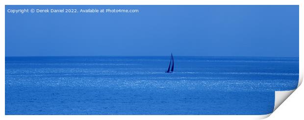 Sail Away, Sail Away, Sail Away (Blue Toned) Print by Derek Daniel