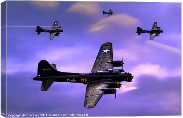 US Army Air Corps B17G Flying Fortress Canvas Print by Chris Lord