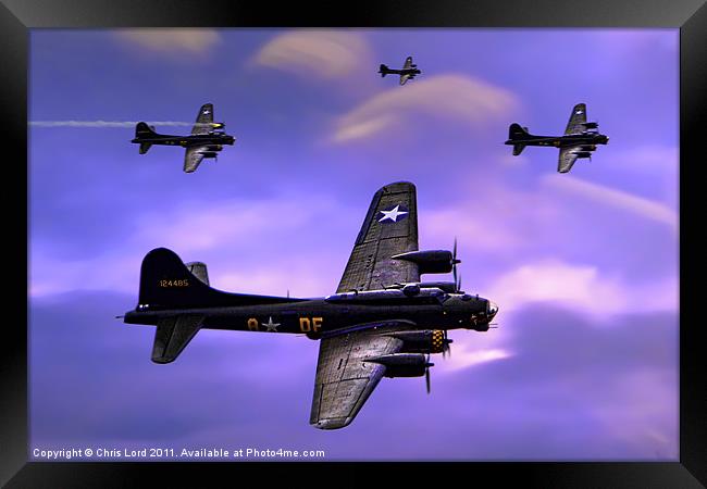US Army Air Corps B17G Flying Fortress Framed Print by Chris Lord