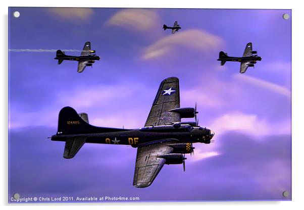 US Army Air Corps B17G Flying Fortress Acrylic by Chris Lord