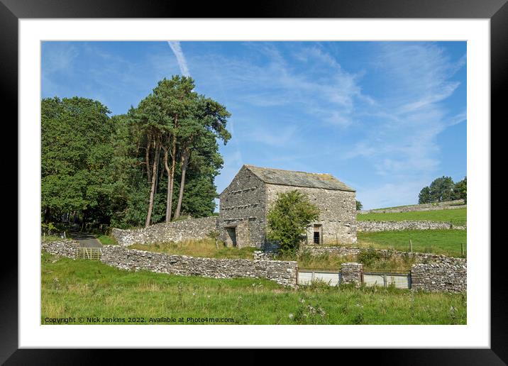 Dales Barn near Ravenstonedale Cumbria Framed Mounted Print by Nick Jenkins