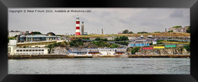 Plymouth Hoe And Smeaton's Tower Framed Print by Peter F Hunt