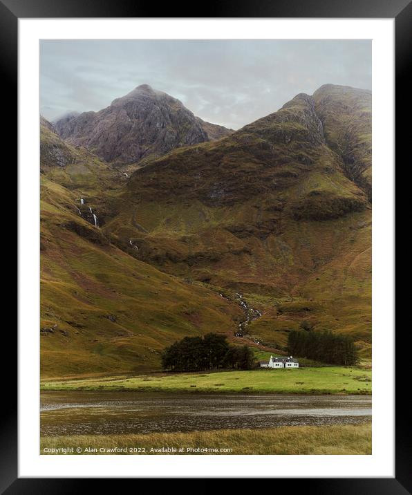 House under the Hill Framed Mounted Print by Alan Crawford
