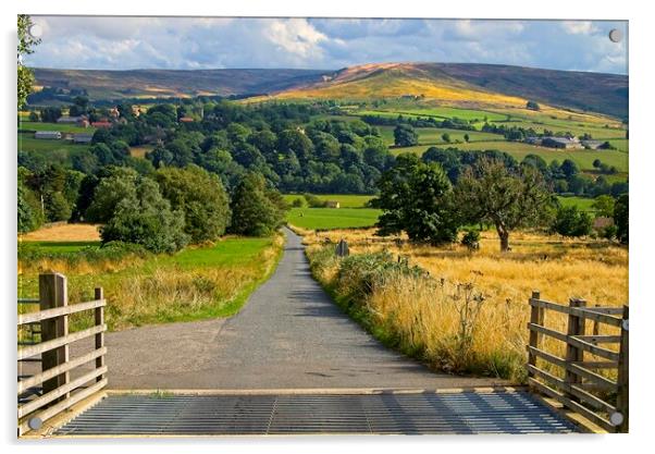 Westerdale-Road to North York Moors National Park Acrylic by Martyn Arnold