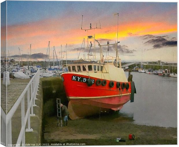 work till the end of day..  ANSTRUTHER Canvas Print by dale rys (LP)