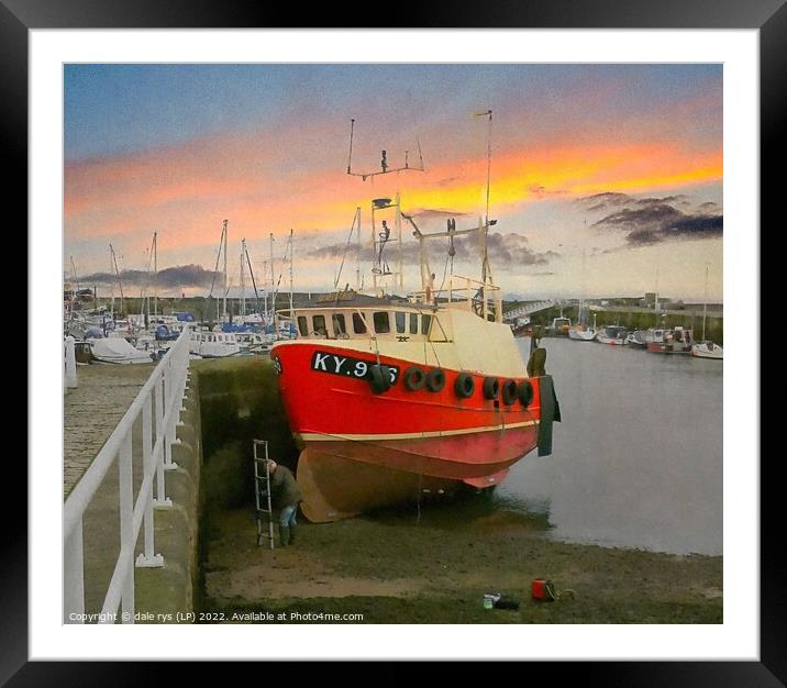 work till the end of day..  ANSTRUTHER Framed Mounted Print by dale rys (LP)