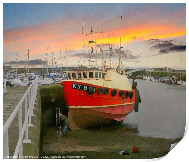 work till the end of day..  ANSTRUTHER Print by dale rys (LP)