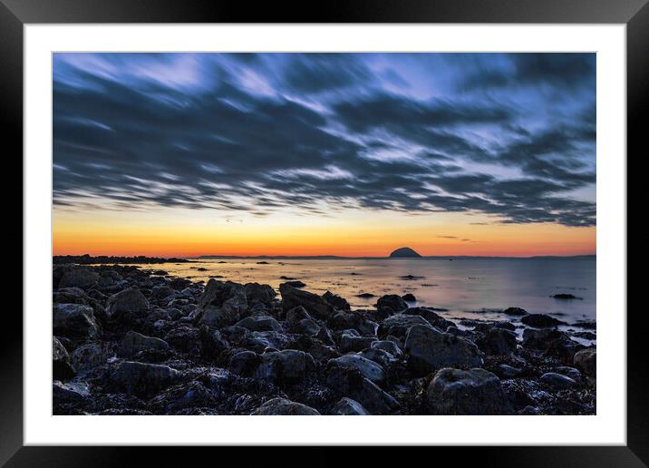 Ailsa Craig at Dusk Framed Mounted Print by Derek Beattie